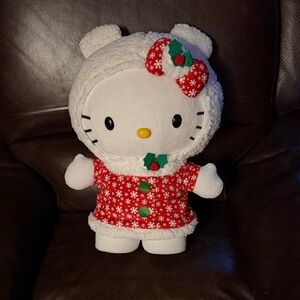 18” Hello Kitty in Red and White Snowflake Outfit